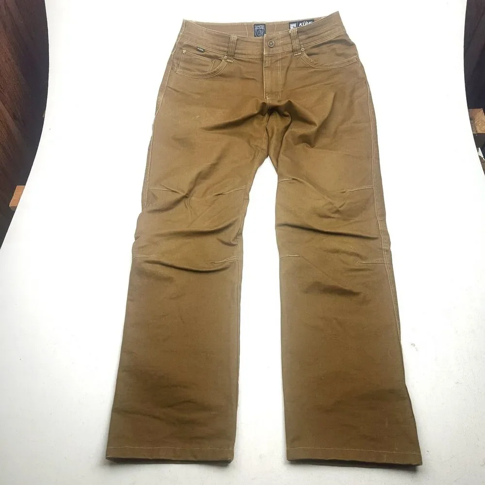 Kuhl Ryder Men's Pants 32x32 Brown Vintage Patina Dye for Hiking and Work EUC